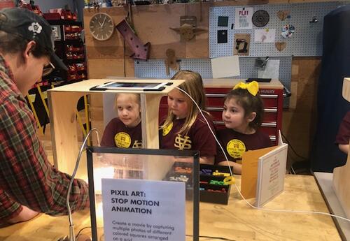 Kids explore the Children's Museum