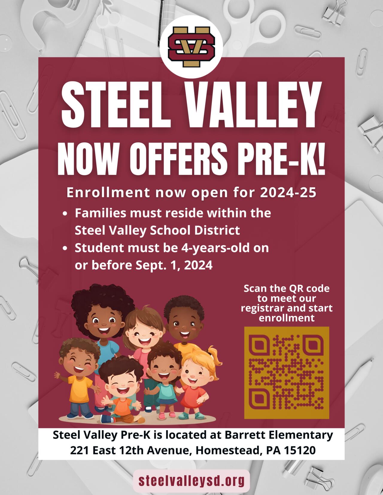 Steel Valley now offering Pre-K, registration now open for 2024-25 ...