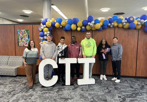 Five SVHS students and two SVHS teachers at Commonwealth Technical Institute