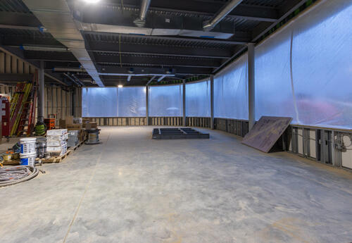 Interior under construction