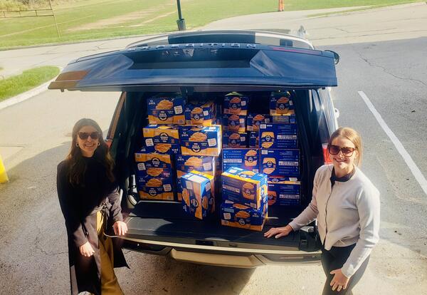 Bazzy donation in a car