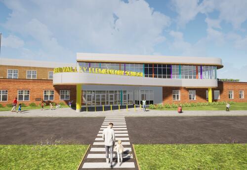 Steel Valley Elementary render entrance