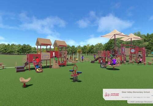 A render of a playground area