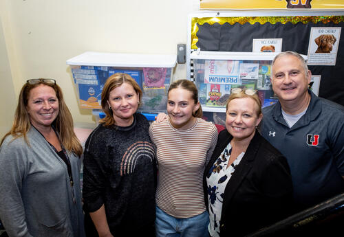 The Patras family with Mrs. Winters and Mrs. Cattarall