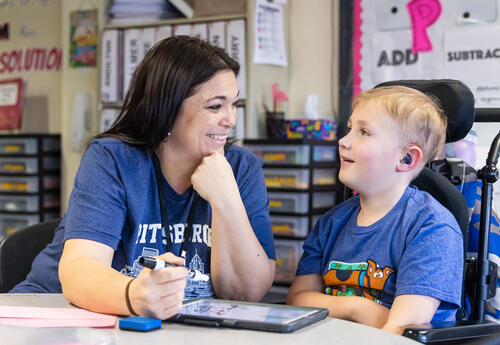 Joey with Ms. Dolan