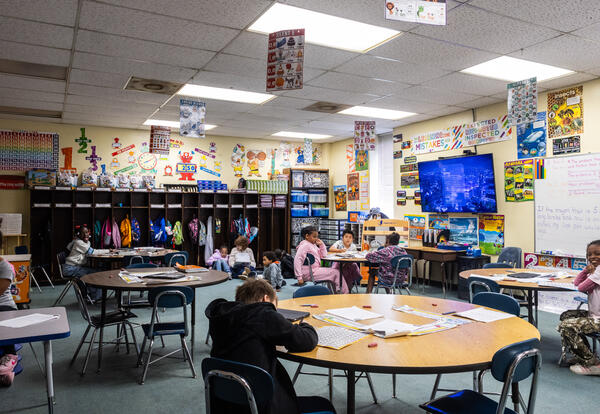 Image of a classroom inside Barrett Elementary