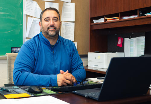Anthony Piscioneri at his desk in his office