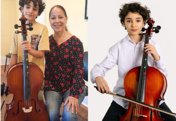 Samuel with Annette Espada, Samuel