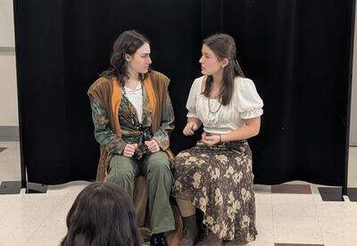 Two students performing The Graffalo