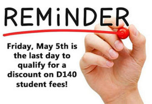 Discounted Registration Fees Due Friday, May 5th