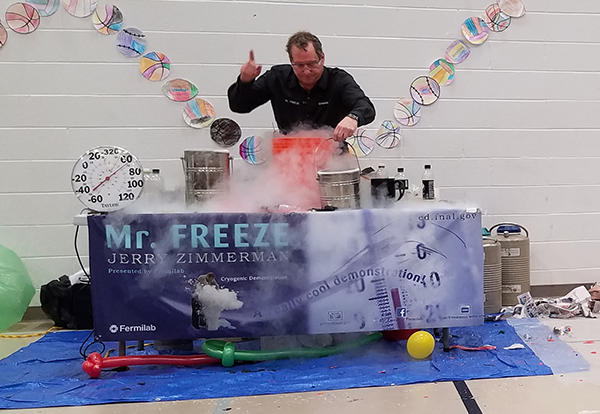 Mr. Freeze of Fermilab Puts on a Cryogenics Show at Millennium