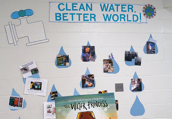 clean water wall display