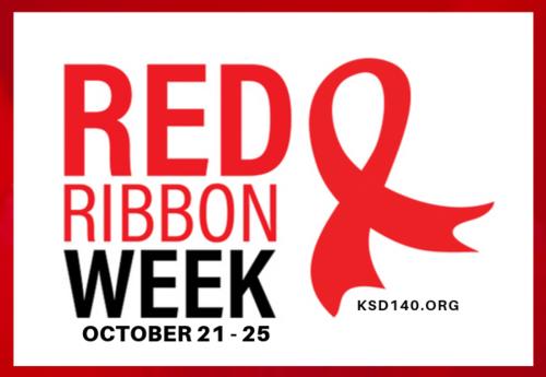 red ribbon graphic