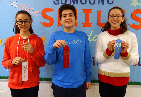 three spelling bee participants