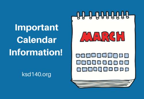 march important calendar information graphic