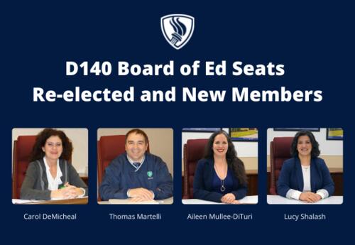 D140 Board of Education Seats Re-elected and New Members news image