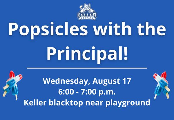 Keller Popsicles with the Principal
