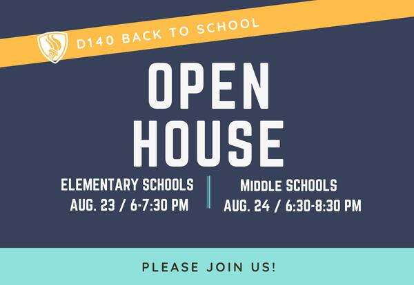 KSD 140 Invites Families to Back to School Nights
