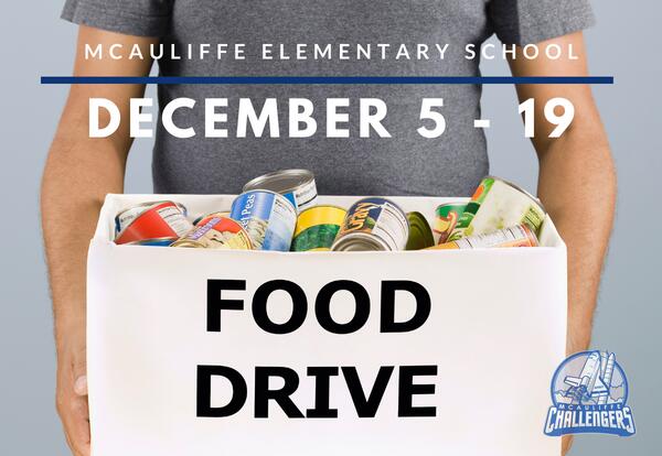 McAuliffe Student Council Food Drive news image
