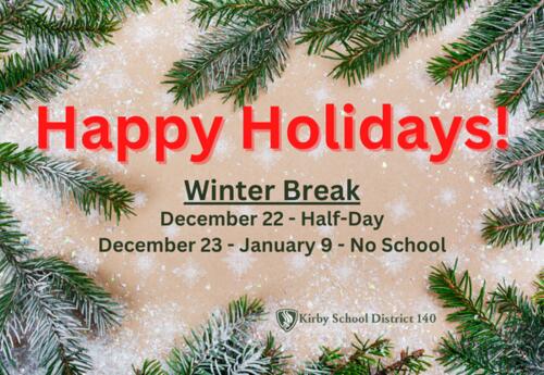 Happy Holidays! Winter Break