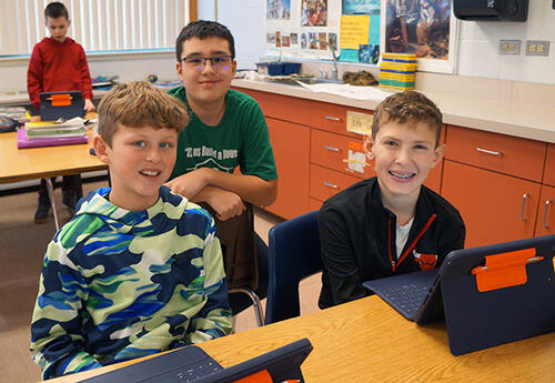 Students in the classroom