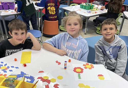 McAuliffe First Graders Explore the World of Shapes news image