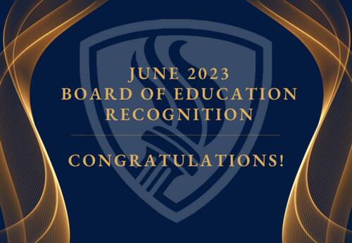 June 2023 Board of Education Recognition