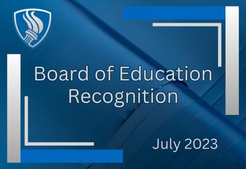 July Board of Education Recognition