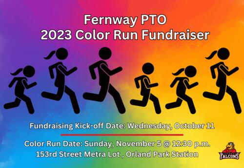 Fernway PTO Color Run Fundraiser October 11 - November 5