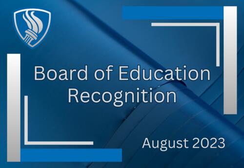 August Board of Ed Recognition graphic