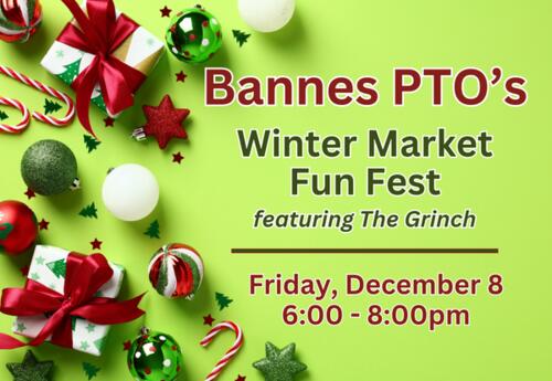 Bannes PTO Winter Market Fest on December 8 graphic