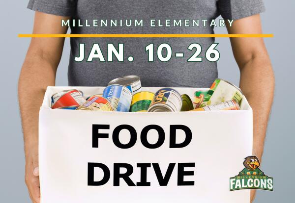 Millennium Food Drive January 10-26 image