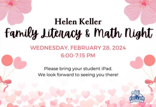 Family Literacy and Math Night at Kelle on February 28 image