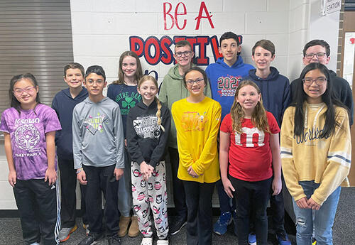 Grissom March Students of the Month pose proudly