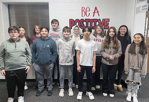Grissom April Students of the Month pose proudly