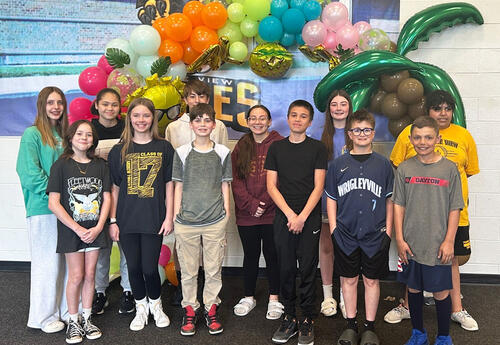 Prairie View April Students and Staff of the Month pose proudly