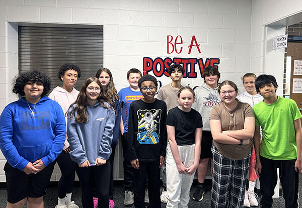 Grissom May Students of the Month pose proudly