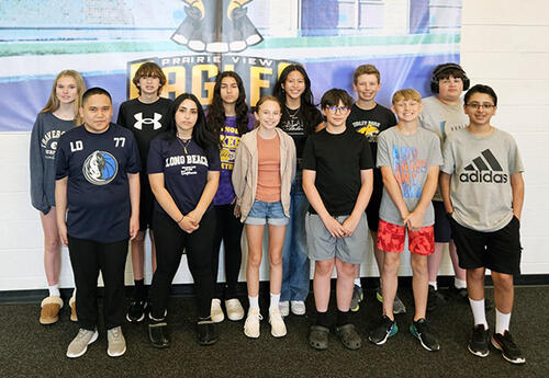 Prairie View May Students and Staff of the Month pose proudly