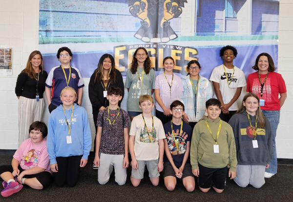 October Students of the month pose for picture