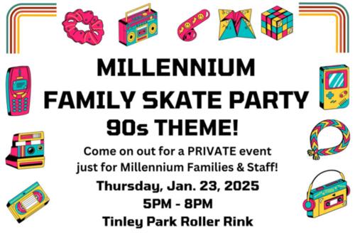 Millennium 90's Family Skate Party - January 23, 2025