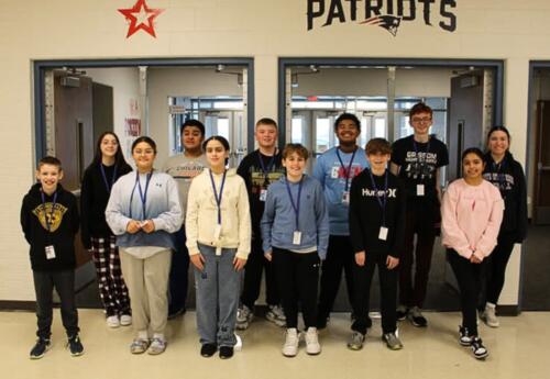 January Students of the month proudly pose for picture