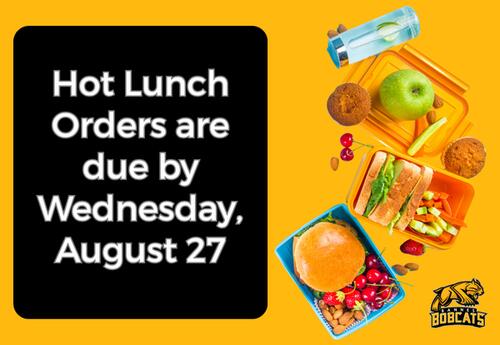 Bannes Hot Lunch order due by August 27
