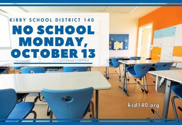 No School Monday, October 13