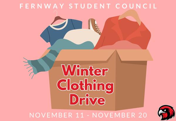 Fernway Clothing Drive November 11- 20