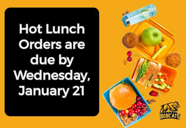 Bannes Hot Lunch order due by January 21