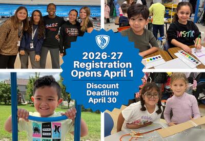 2026-27 Registration Opens April 1 - Discount Deadline April 30 with students