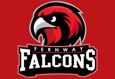 Fernway Falcon Logo on red background