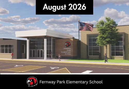 Fernway's school entrance once construction is completed August 2026