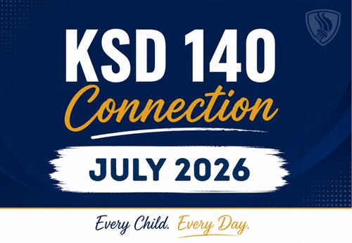 KSD 140 Connection -July 2026 - EveryChild Every Day on blue background with flame logo in top right corner