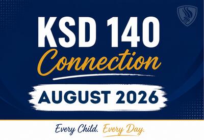 KSD 140 Connection -August 2026 - EveryChild Every Day on blue background with flame logo in top right corner